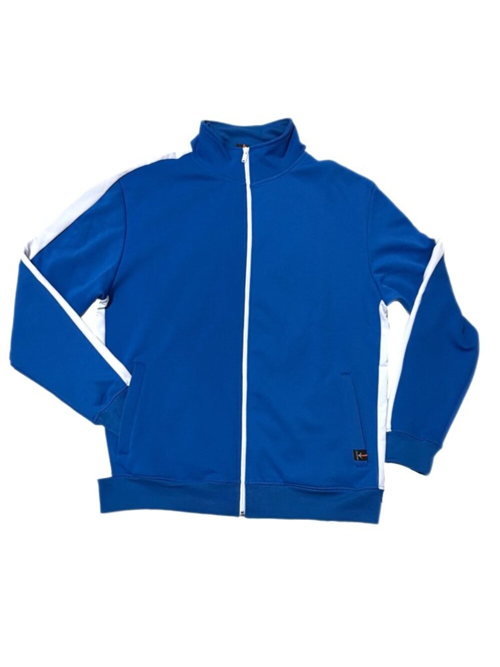 Screenshot Jacket Mens XL Blue Track White Stripe Y2K Rapper Soccer Athleisure - Picture 2 of 14